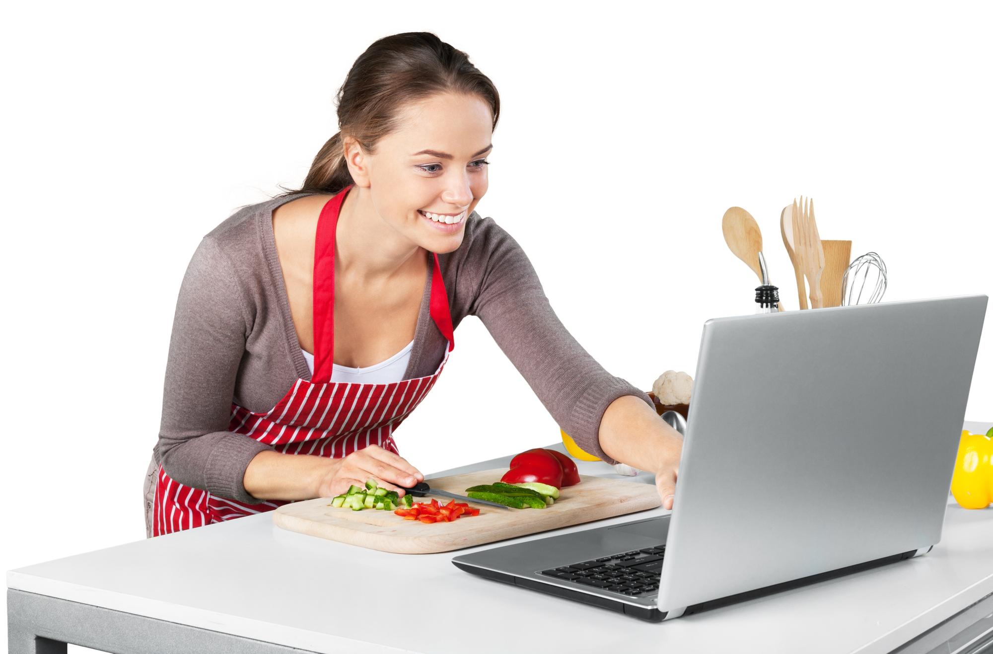 Student preparing fresh ingredients at home